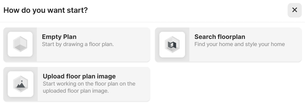 Upload floor plan image