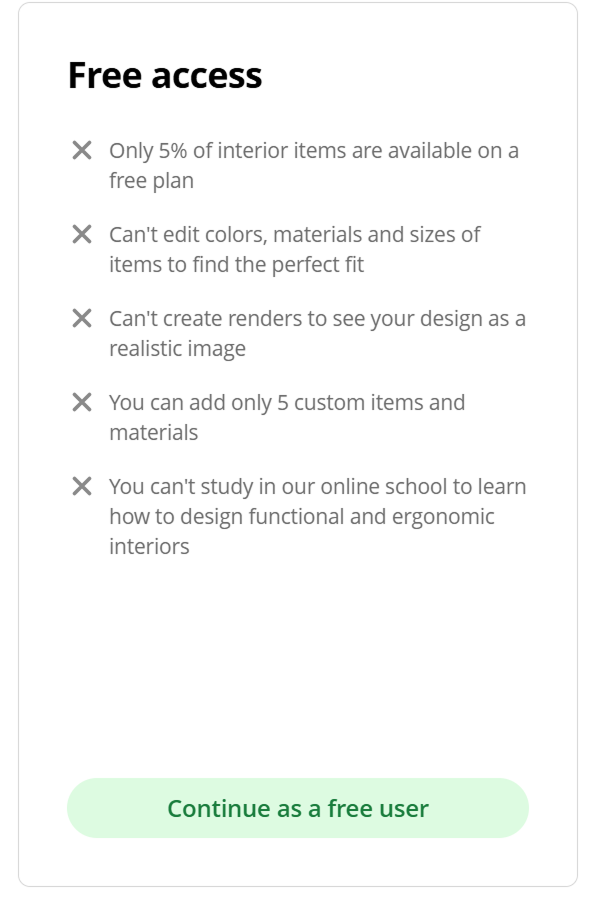 Planner 5D Free Plan