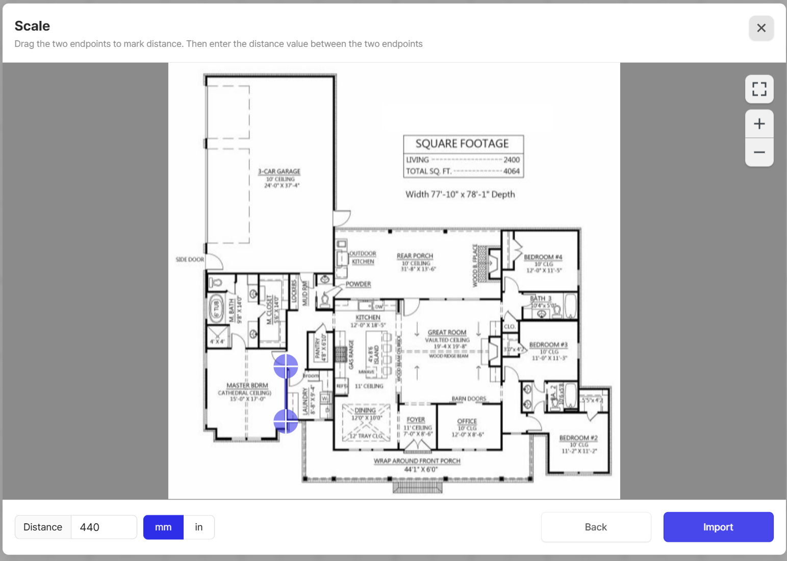 Archisketch Scale Setting
