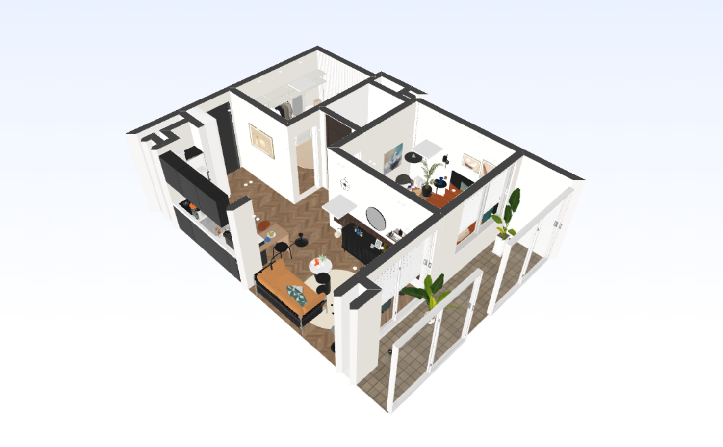 A Spoonful of Vintage in Mid-Century Modern — Furniture placement with Archisketch