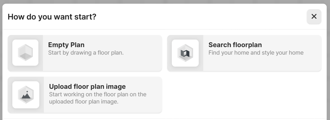 Select “Upload floor plan image”